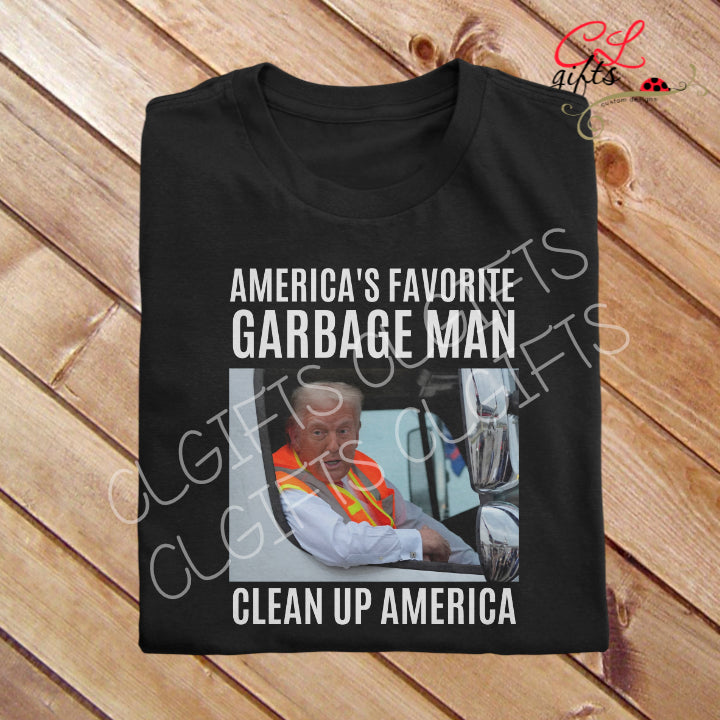 AMERICAS FAVORITE GARBAGE MAN TRUMP T SHIRT
