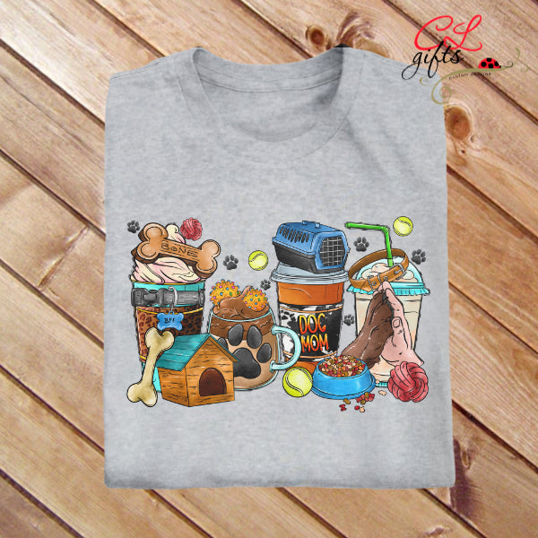 DOG MOM COFFEE T SHIRT