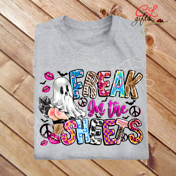 FREAK IN THE SHEETS HALLOWEEN T SHIRT