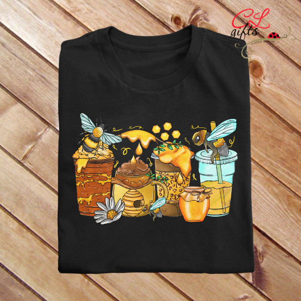 HONEY BEE COFFEE T SHIRT