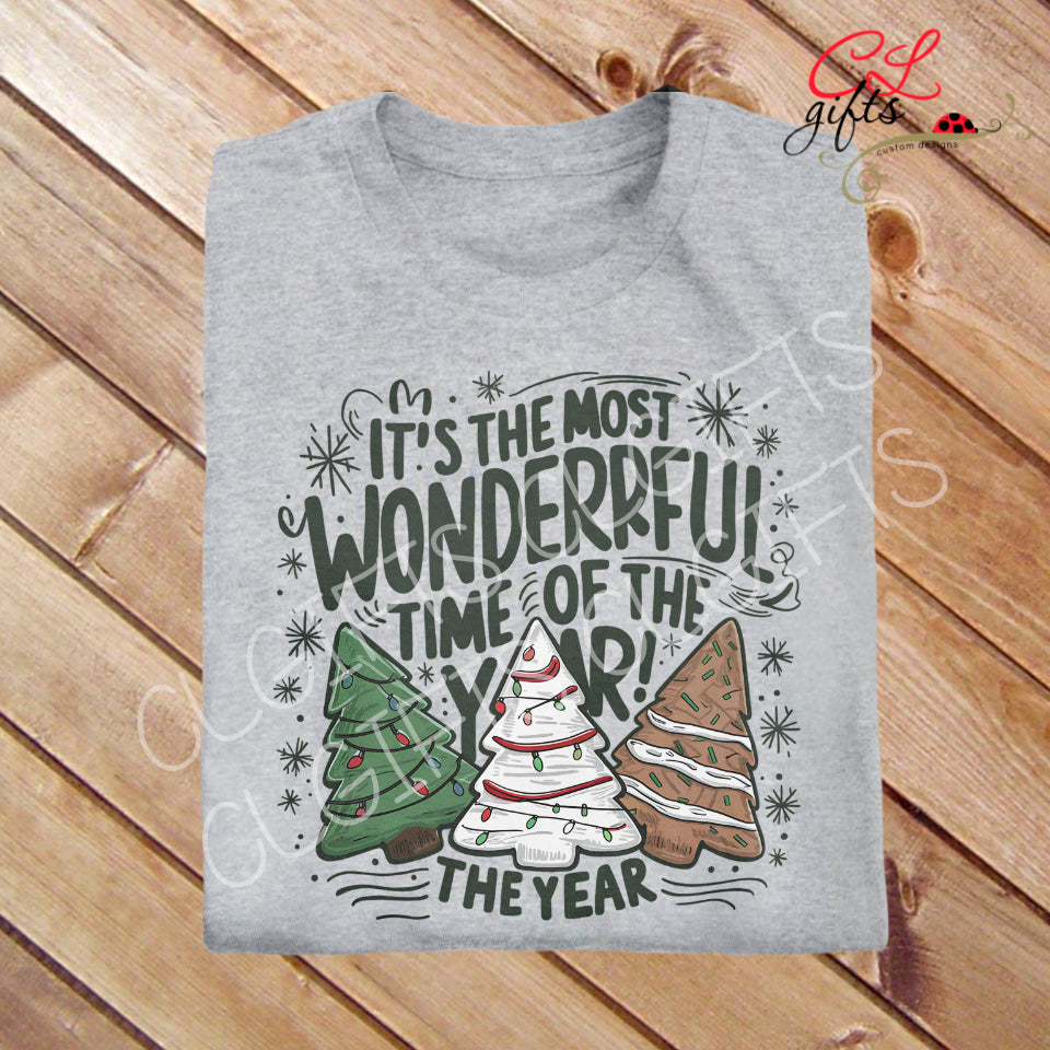ITS THE MOST WONDERFUL TIME OF THE YEAR TREES T SHIRT