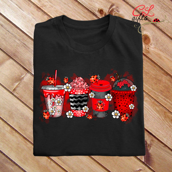 LADYBUG DRINKS T SHIRT