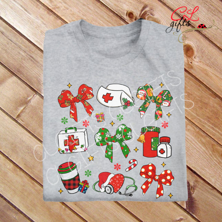NURSE COQUETTE BOW T SHIRT