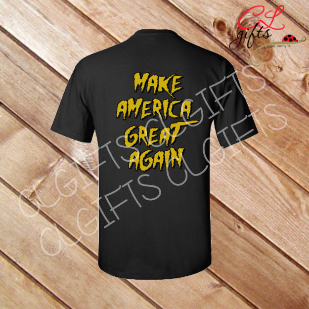 TRUMPAMANIAC FRONT AND BACK PRINT T SHIRT