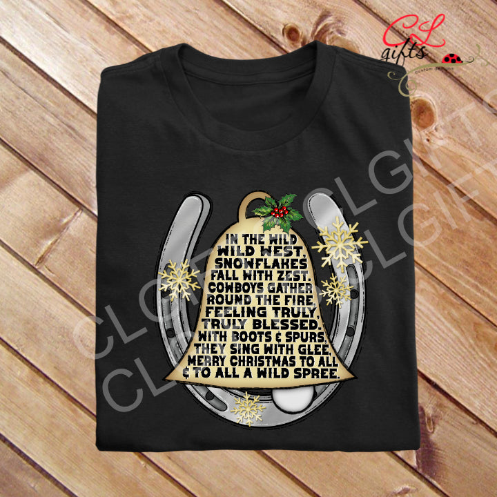 WILD WEST CHRISTMAS HORSESHOE T SHIRT
