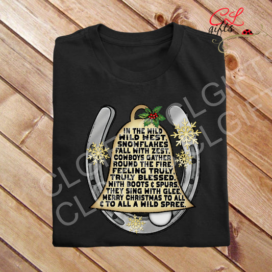 WILD WEST CHRISTMAS HORSESHOE T SHIRT